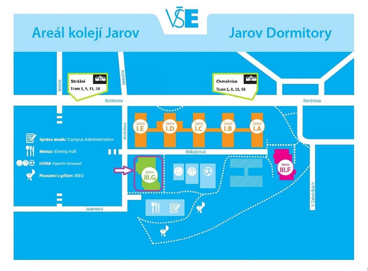 Eislerova Kolej Jarov Hostel Прага Екстериор снимка